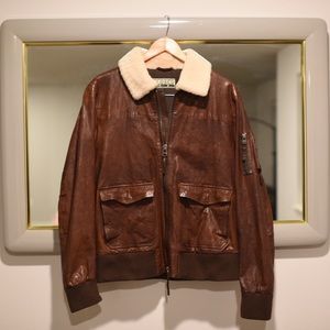 Bomber Lambskin Leather Jacket men’s